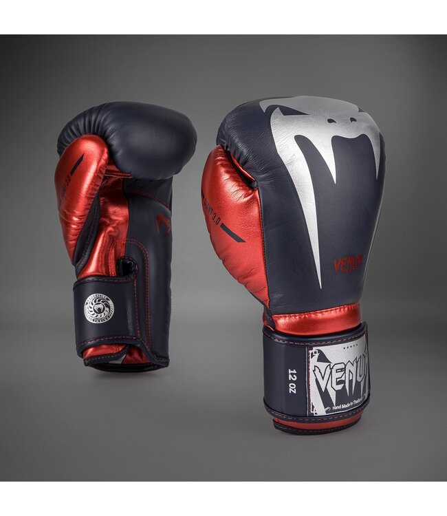 Venum Boxing Gloves Giant 3.0 Leather Navy Blue Red