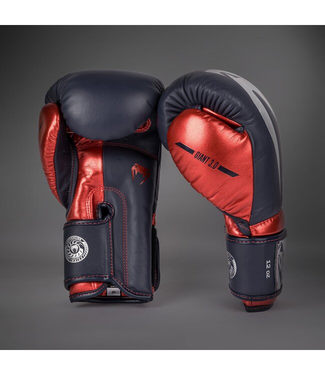 Venum Boxing Gloves Giant 3.0 Leather Navy Blue Red
