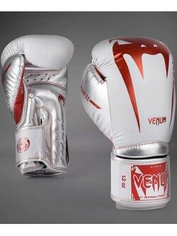 Venum Venum Boxing Gloves Giant 3.0 Leather White Red Silver
