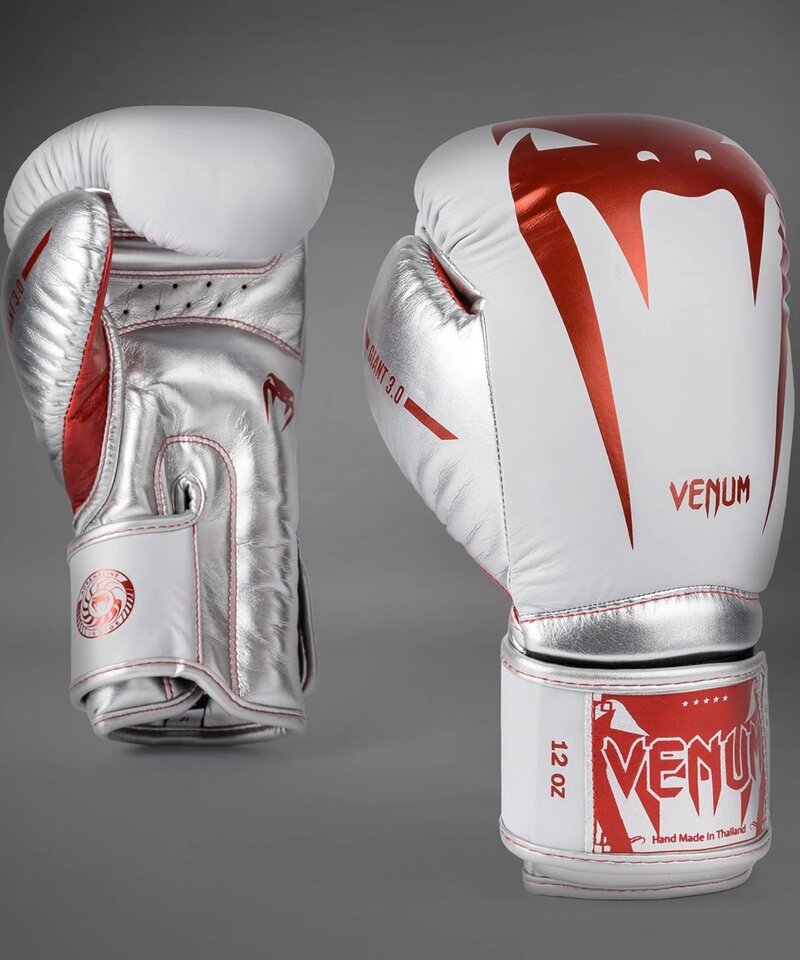Venum Venum Boxing Gloves Giant 3.0 Leather White Red Silver
