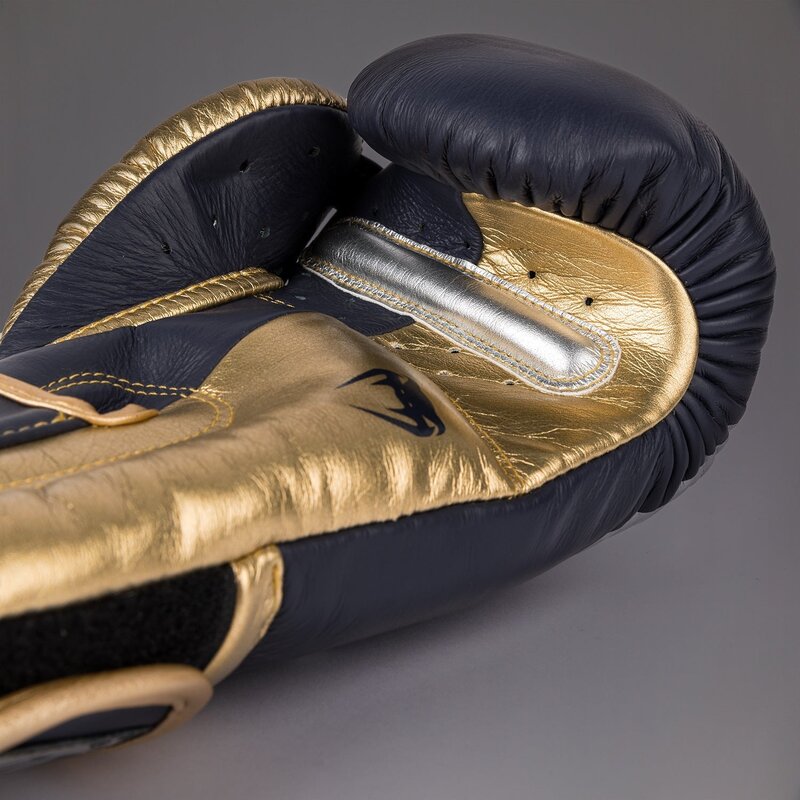 Venum Venum Boxing Gloves Giant 3.0 Leather Navy Blue Gold Silver