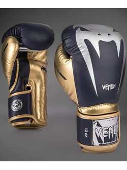 Venum Venum Boxing Gloves Giant 3.0 Leather Navy Blue Gold Silver