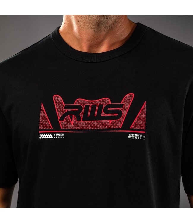 Venum x RWS 2.0 T-Shirt Baumwolle Schwarz Rot
