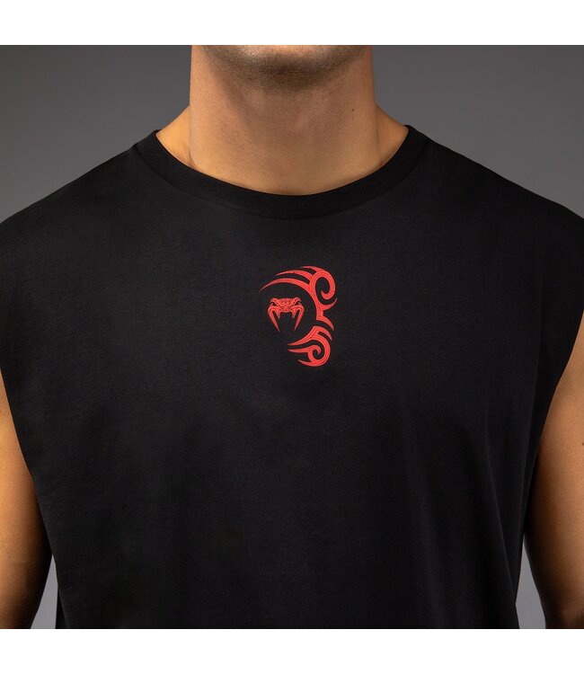 Venum x Mike Tyson Tiger Ärmelloses T-Shirt Baumwolle Tiefschwarz