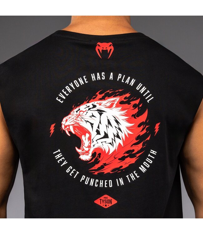 Venum x Mike Tyson Tiger Ärmelloses T-Shirt Baumwolle Tiefschwarz