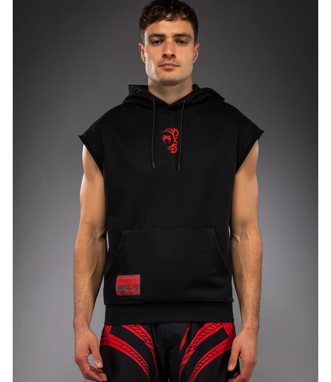 Venum x Mike Tyson Tiger Ärmelloser Hoodie Tiefes Schwarz Intensives Rot