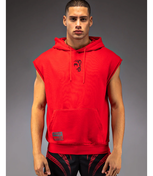 Venum Venum x Mike Tyson Tiger Ärmelloser Hoodie Intensives Rot Tiefes Schwarz