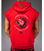 Venum x Mike Tyson Tiger Sleeveless Hoodie – Intensivrot/Tiefschwarz für Boxen, Kickboxen & Fitness