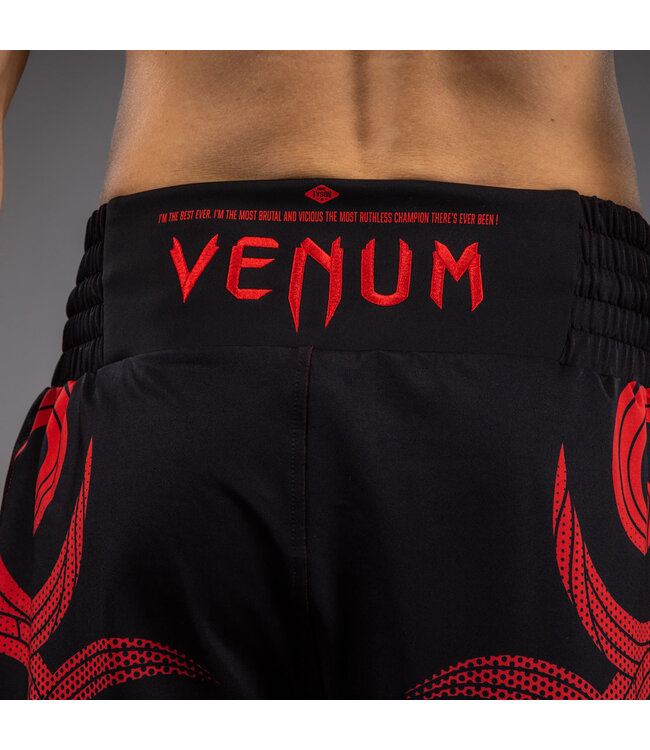 Venum x Mike Tyson Tiger Boxing Shorts Deep Black Intense Red