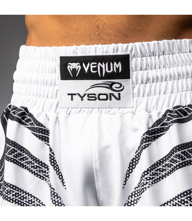 Venum x Mike Tyson Tiger Boksbroek – Optisch Wit / Diep Zwart – Fight Fit voor Boksen
