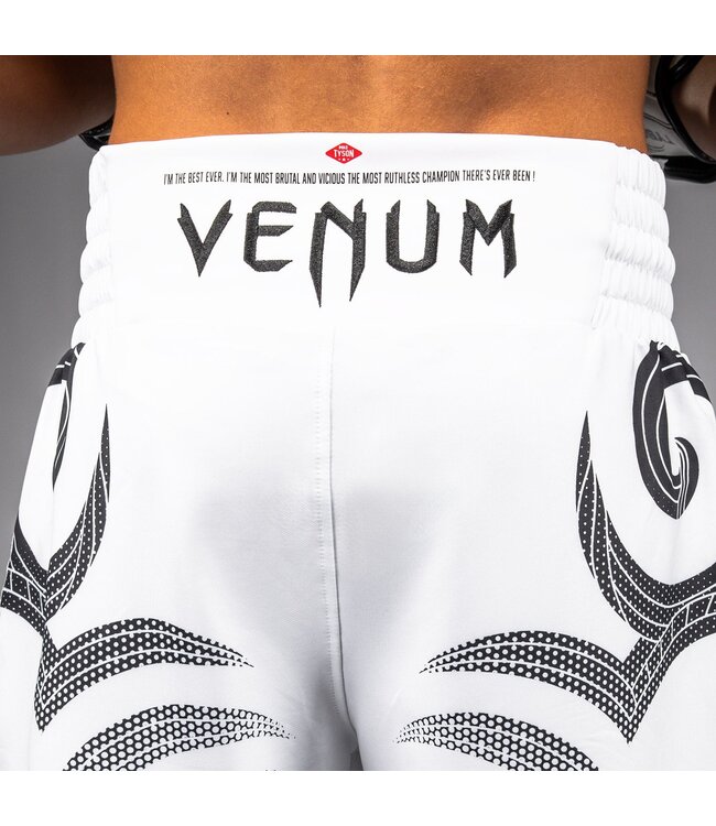 Venum x Mike Tyson Tiger Boksbroek – Optisch Wit / Diep Zwart – Fight Fit voor Boksen