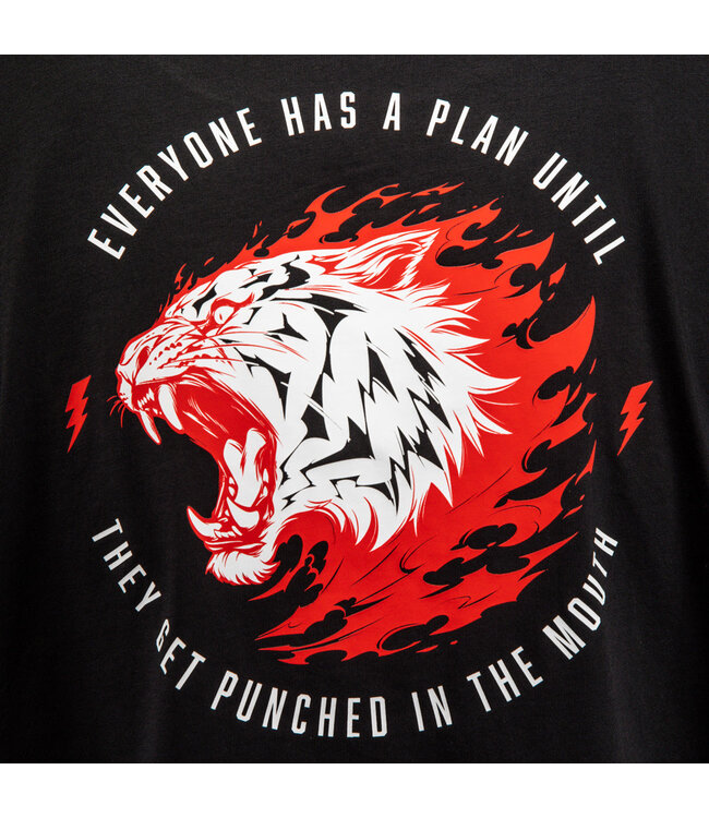 Venum x Mike Tyson Tiger Baumwolle T-Shirt Tiefschwarz