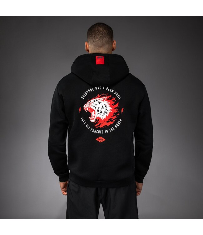 Venum x Mike Tyson Everyone Has a Plan Hoodie – Zwart/Rood – Comfortabele Trainingshoodie