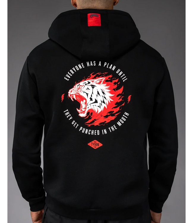 Venum x Mike Tyson Tiger Hoodie Tiefschwarz Intensives Rot