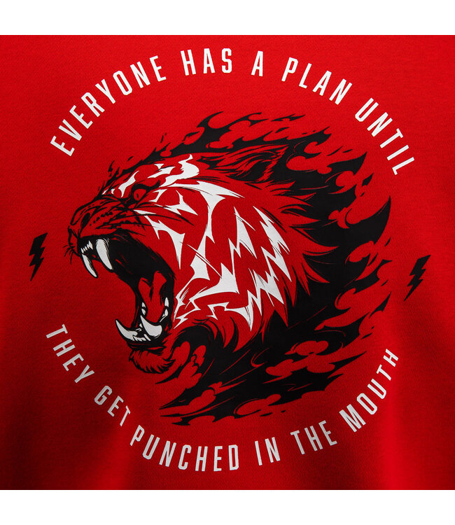 Venum x Mike Tyson Everyone Has a Plan Hoodie – Rood/Zwart – Comfortabele Trainingshoodie