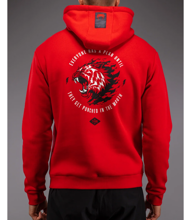 Venum x Mike Tyson Tiger Hoodie Intense Red Deep Black