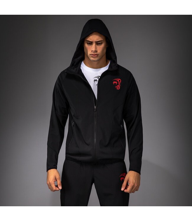 Venum x Mike Tyson Tiger Trainingsjacke Tiefschwarz Intensives Rot