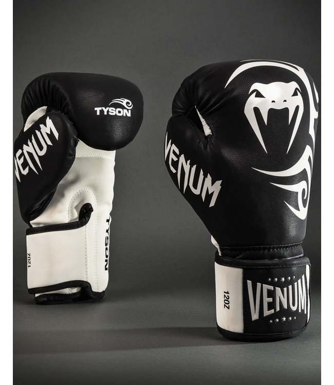 Venum Venum Mike Tyson Replica Bokshandschoenen Diepzwart Optisch Wit