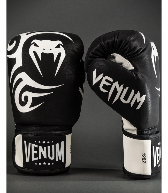 Venum Mike Tyson Replica Bokshandschoenen Diepzwart Optisch Wit