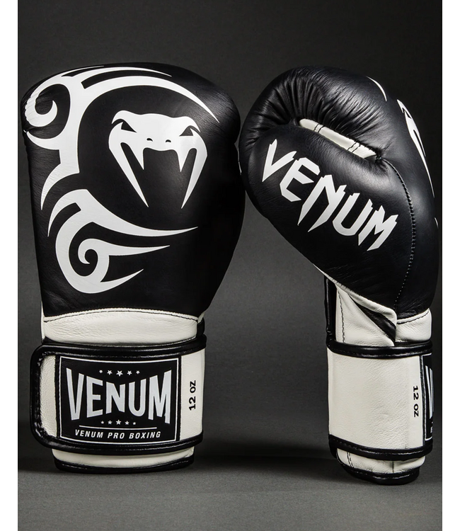 Venum Giant 2.0 Mike Tyson Pro Boxing Gloves Deep Black Optical White
