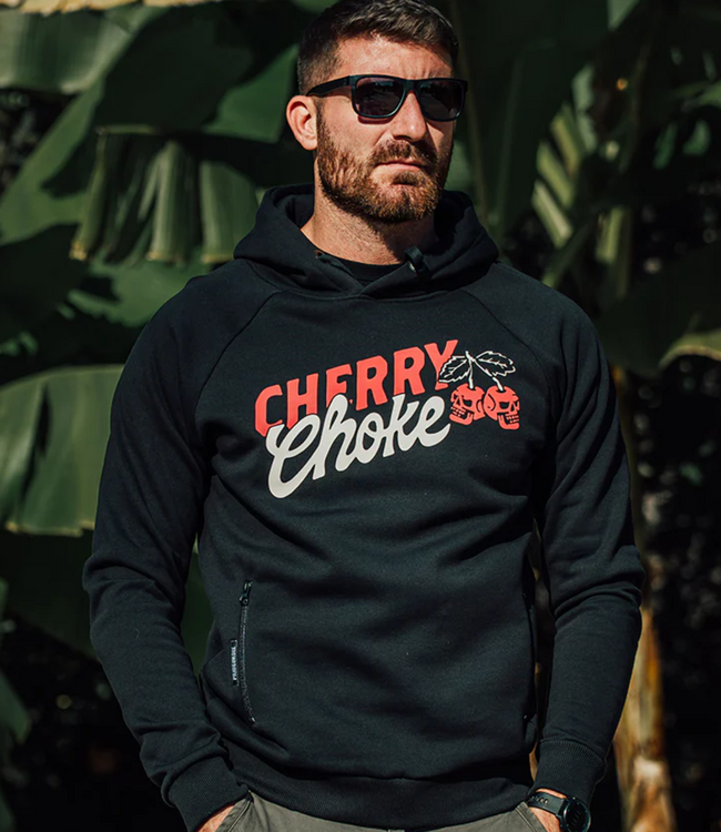 Pride or Die PRIDEorDiE CHERRY CHOKE Hoodie Kapuzen Pullover Schwarz
