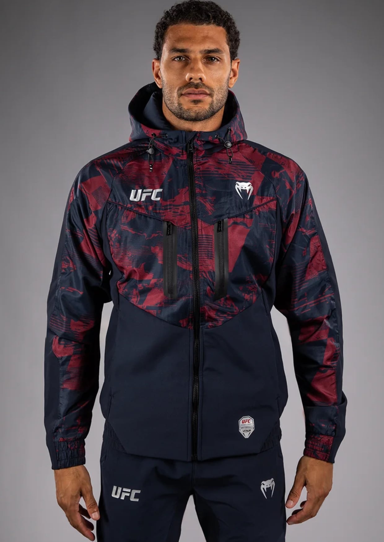 UFC Zenith x Venum Authentic Fight Week Zip Hoodie Burgundy