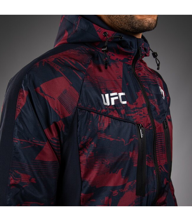 UFC Zenith x Venum Authentic Fight Week Zip Hoodie Navy Blau - Burgundy