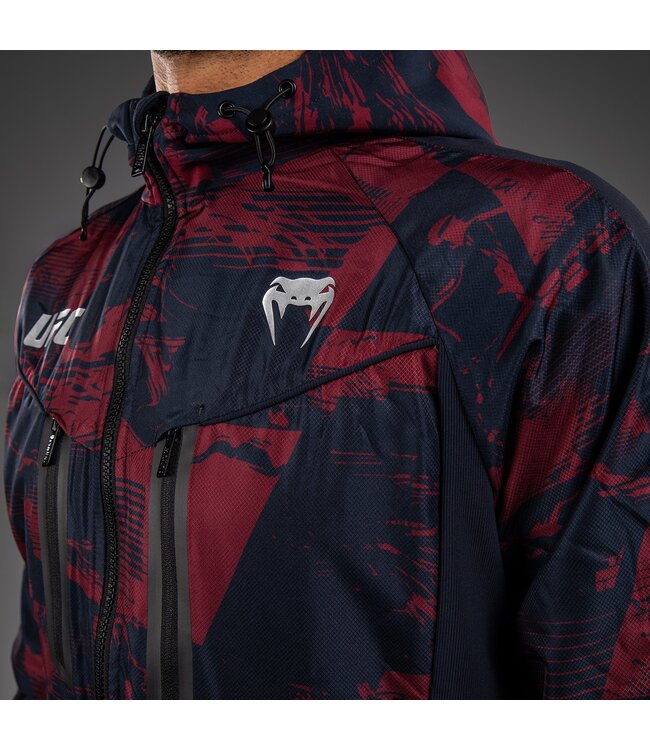 UFC Zenith x Venum Authentic Fight Week Zip Hoodie Navy Blau - Burgundy