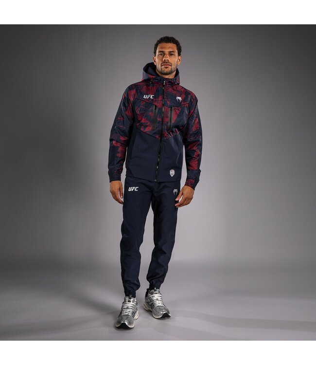 UFC Zenith x Venum Authentic Fight Week Zip Hoodie Navy Blau - Burgundy