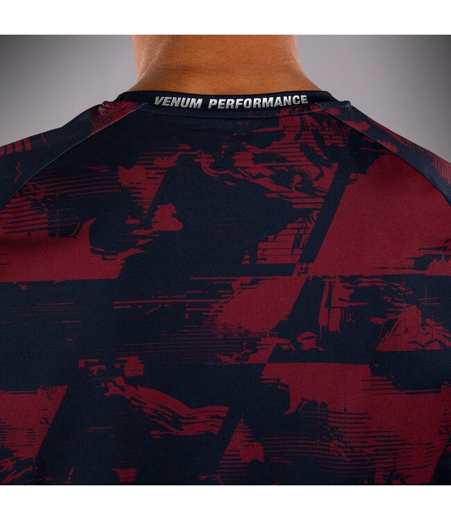 UFC Zenith x Venum Dry Tech T-Shirt Marineblau Burgunderrot