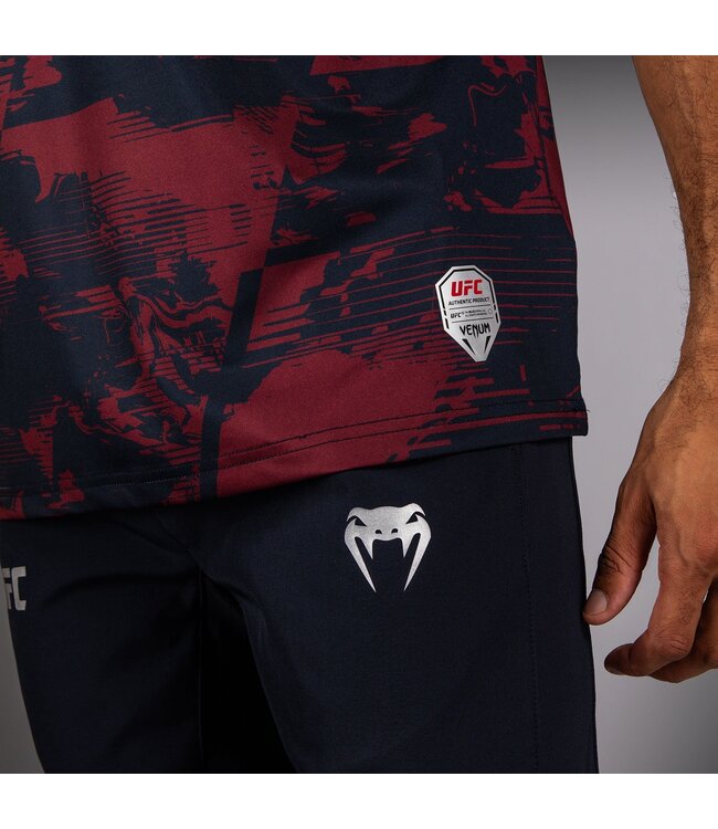 UFC Zenith x Venum Dry Tech T-shirt Marine Blauw en Bordeauxrood