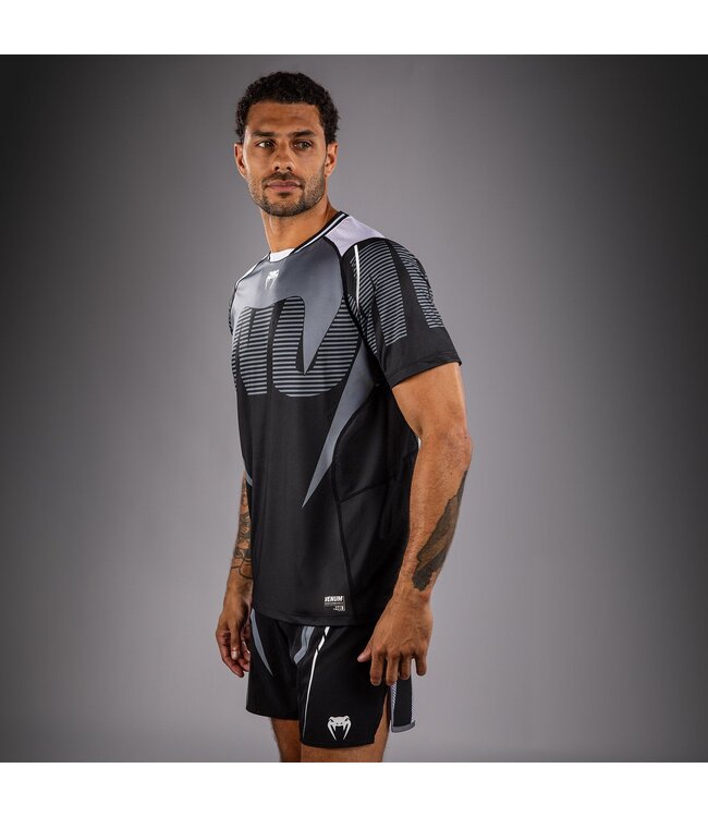 Venum Adrenaline Dry Tech T-Shirt Schwarz Silber Grau