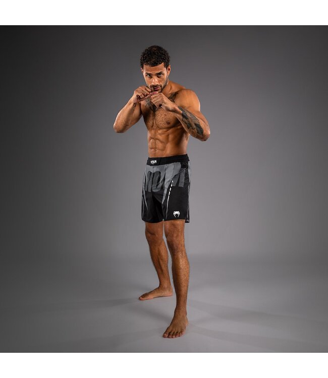 Venum Adrenaline Fightshorts Black Silver Gray