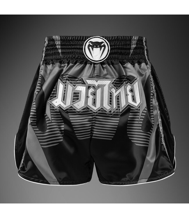 Venum Adrenaline Muay Thai Shorts Black Silver Grey