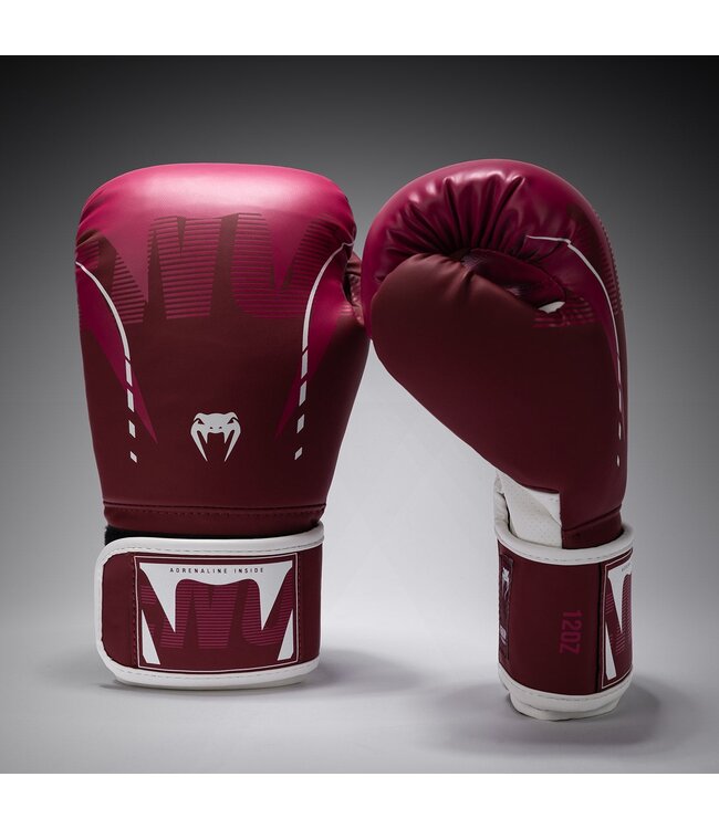 Venum Adrenaline Boxing Gloves Burgundy Red Pink