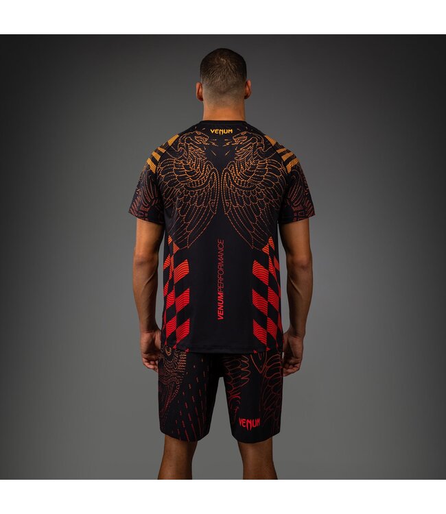 Venum Quetzal Fury Dry-Tech T-Shirt Black Fury Red Tangerine