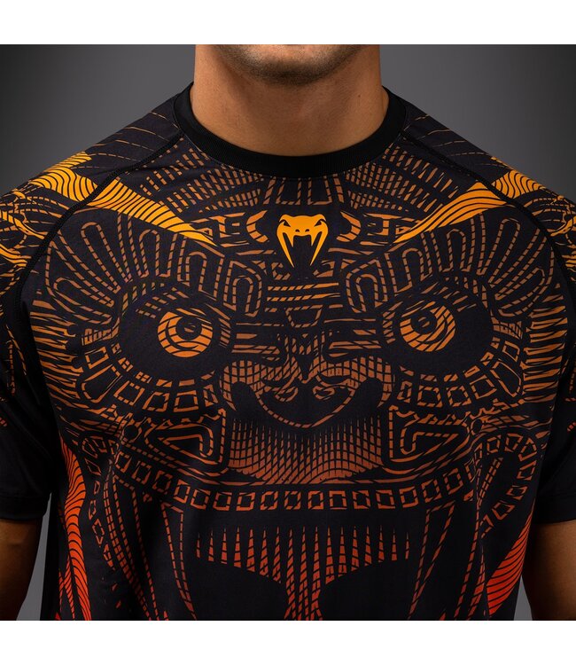 Venum Quetzal Fury Dry-Tech T-Shirt Schwarz Fury Rot Mandarine