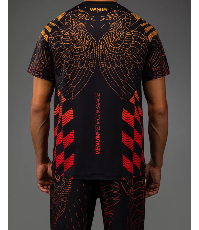 Venum Quetzal Fury Dry-Tech T-shirt Zwart Fury Rood Mandarijn