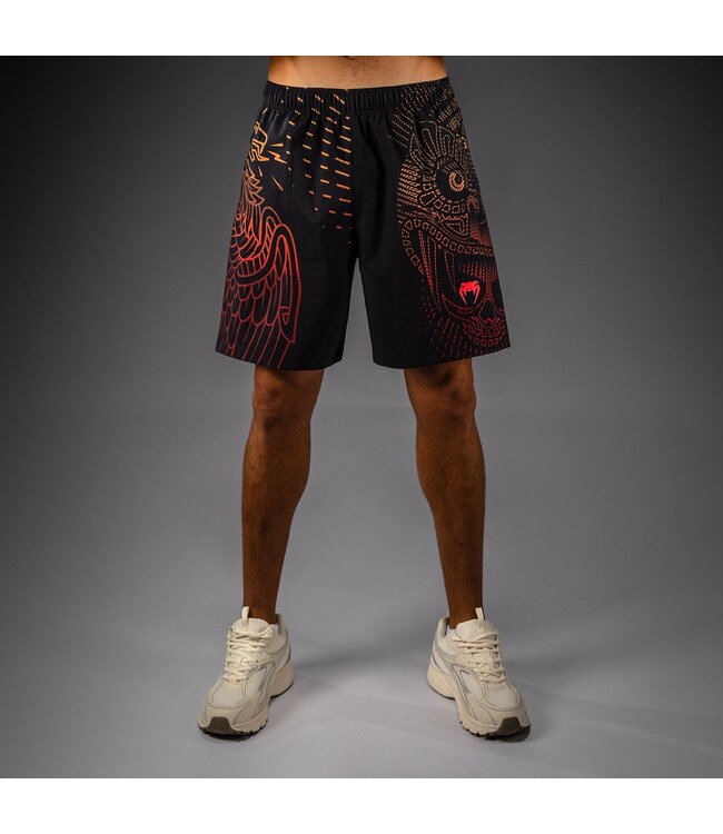 Venum Quetzal Fury trainingsshorts - Zwart Fury Rood Mandarijn