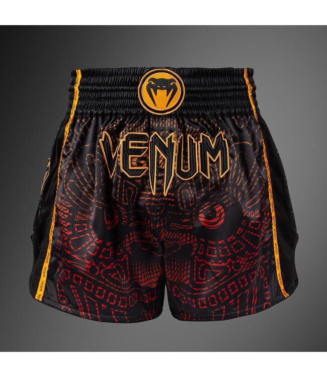 Venum Quetzal Fury Muay Thai Shorts Zwart Fury Rood Mandarijn