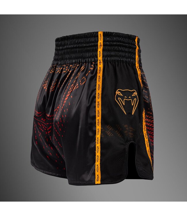 Venum Quetzal Fury Muay Thai Shorts Zwart Fury Rood Mandarijn