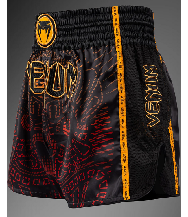Venum Quetzal Fury Muay Thai Shorts Schwarz Fury Rot Mandarine
