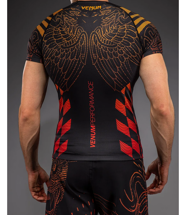 Venum Quetzal Fury Rashguard Zwart Fury Rood Mandarijn