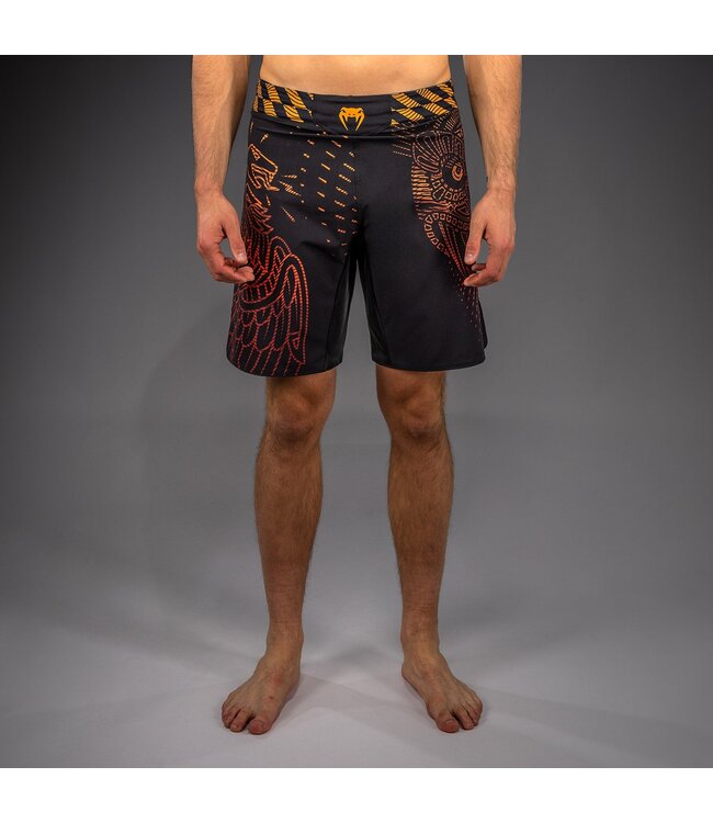 Venum Quetzal Fury Fightshorts Zwart Fury Rood Mandarijn