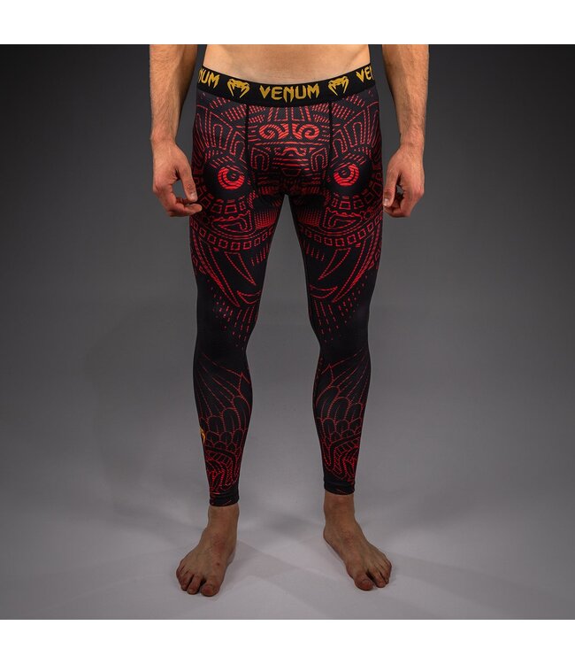 Venum Quetzal Fury Spats Black Fury Red Tangerine