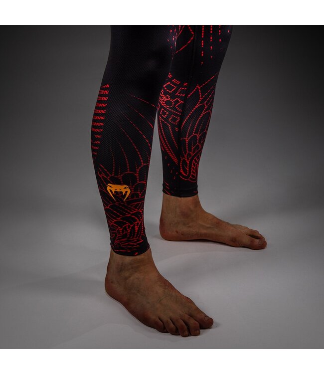 Venum Quetzal Fury Spats Black Fury Red Tangerine