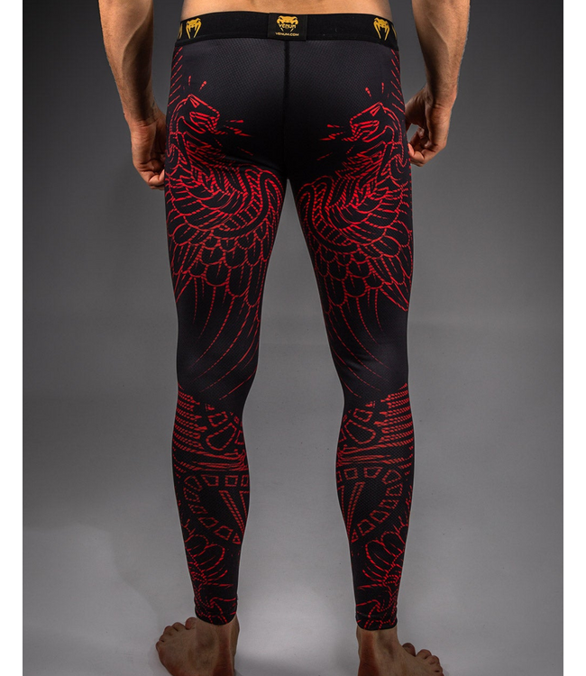 Venum Quetzal Fury Spats Black Fury Red Tangerine