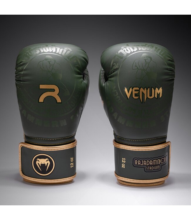 Venum x Rajadamnern Muay Thai Kickboxhandschuhe – Militärgrün