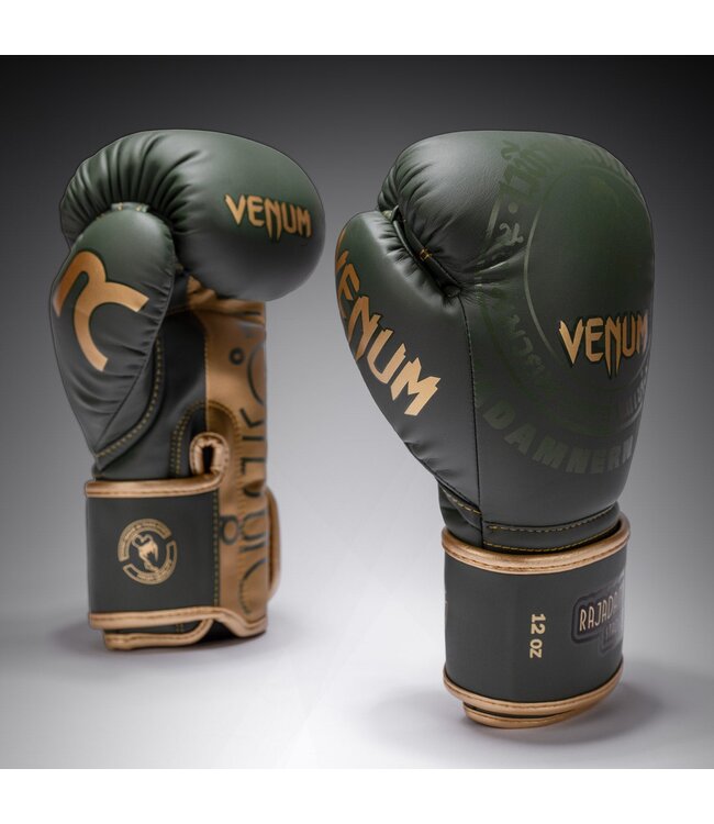 Venum x Rajadamnern Muay Thai Kickboxhandschuhe – Militärgrün