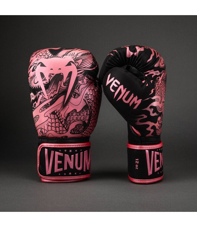 Venum Dragon's Flight Bokshandschoenen - Zwart Metallic Roze